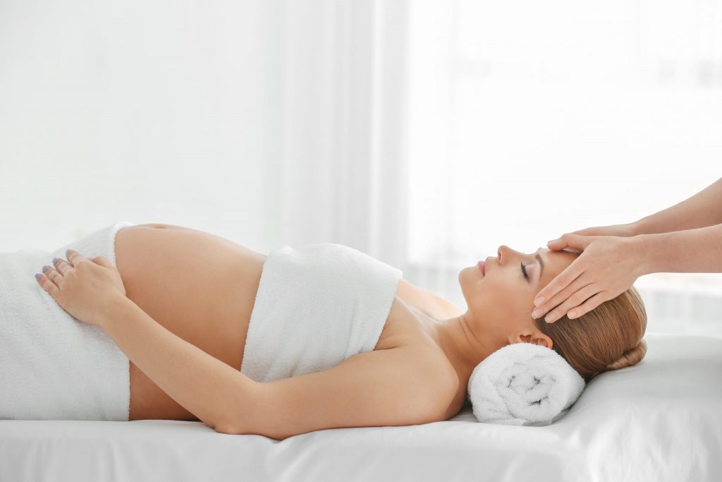 massagem grávida